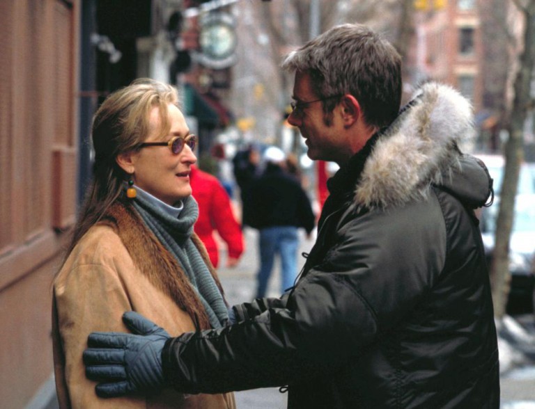 Мерил Стрип и Стивен Долдри на съемках "Часов", 2002 год